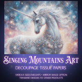 Mystical Unicorn Galaxy Decoupage Tissuepapier