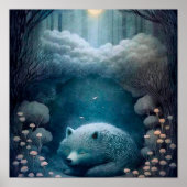 Mystical White Wolf Animal Print | Wolf Print (Voorkant)