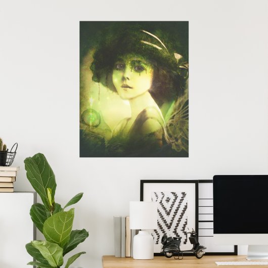 Mystical Willow Tree Fairy Fantasy Art Poster (Thuiskantoor)