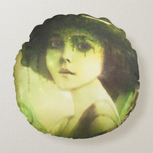 Mystical Willow Tree Fairy Fantasy Art Rond Kussen