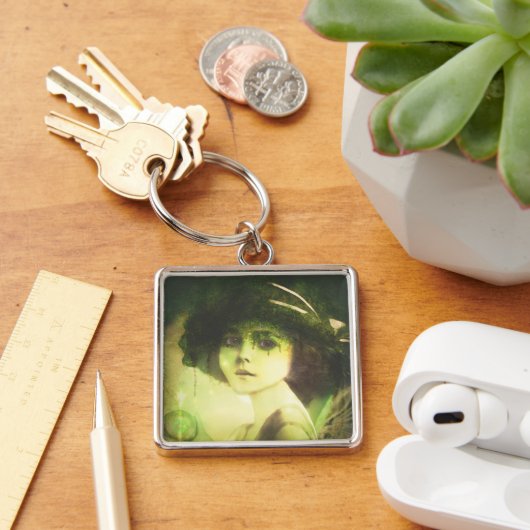 Mystical Willow Tree Fairy Fantasy Art Sleutelhanger (Bureau)
