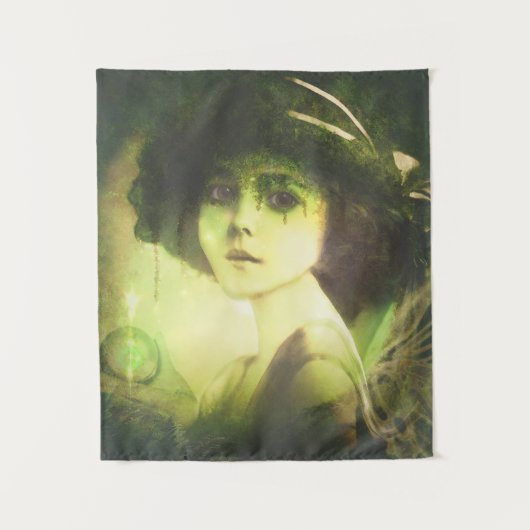 Mystical Willow Tree Fairy Fantasy Art Wandkleed (Voorkant)