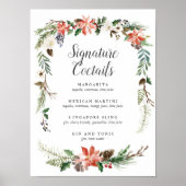 Mystical Winter | Signature Cocktail Menu Sign. Poster (Voorkant)