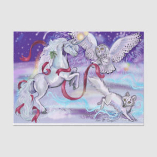 Mystical Winter Unicorn Tissuepapier