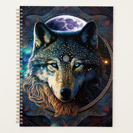 Mystical Wolf Moon Mandala Planner (Voorkant)