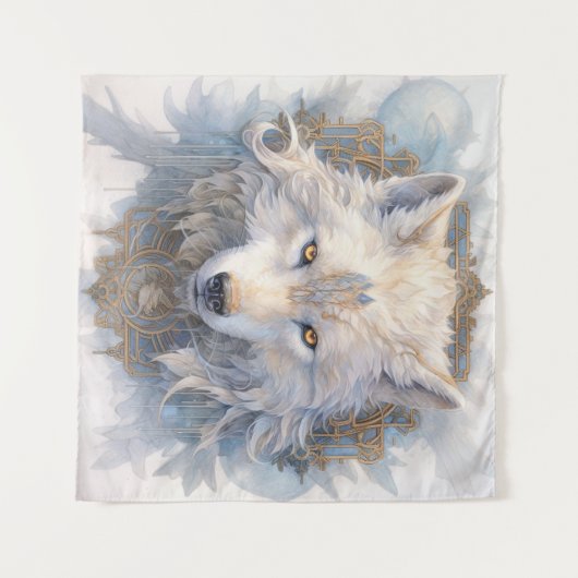 Mystical Wolf Tapestry Wandkleed (Voorkant (horizontaal))