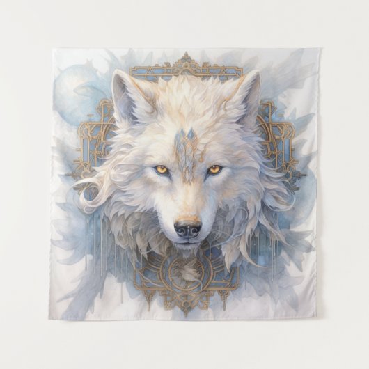 Mystical Wolf Tapestry Wandkleed (Voorkant)