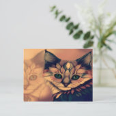 Mysticism Cat Atmosphere Briefkaart (Staand voorkant)
