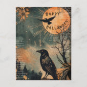 mysticus Raven Moon Happy Halloween Briefkaart (Voorkant)