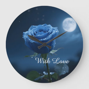 Mystiek Blauw Roos Tijdloze Heirloom Gift Floral Grote Klok