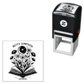 Mystiek boek Custom ex libris stempelhond Zelfinktende Stempel (In situ)