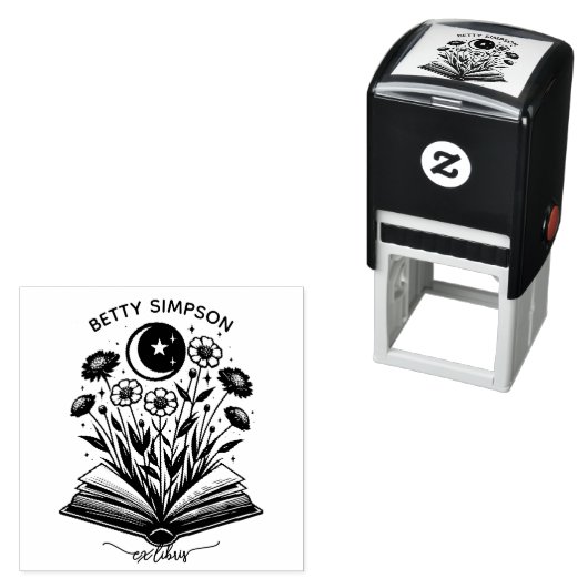  Mystiek boek Custom ex libris stempelhond Zelfinktende Stempel (In situ)