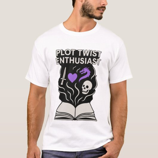 Mystiek boekliefhebber T-shirt – Fantasy & Literai (Voorkant)