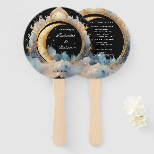 Mystiek Celestial Huwelijksprogramma Hand Fan Handwaaier