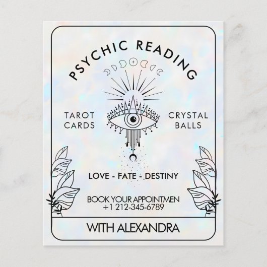 Mystiek derde oog hemelse maan holografisch flyer (Voorkant)