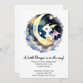 Mystiek Dragon Baby shower Kaart (Voorkant / Achterkant)