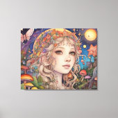 Mystiek Fantasy Meisje - Magisch Canvas Afdruk (Voorkant)