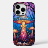 Mystiek Glas in lood Paddenstoelenbos Case-Mate iPhone Case (Achterkant)