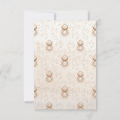 Mystiek Goud Hemelse Sterren Bruiloft RSVP Kaartje (Achterkant)