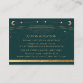 Mystiek Groen Goud Zon Maan Sterren Accommodatie Informatiekaartje (Voorkant)