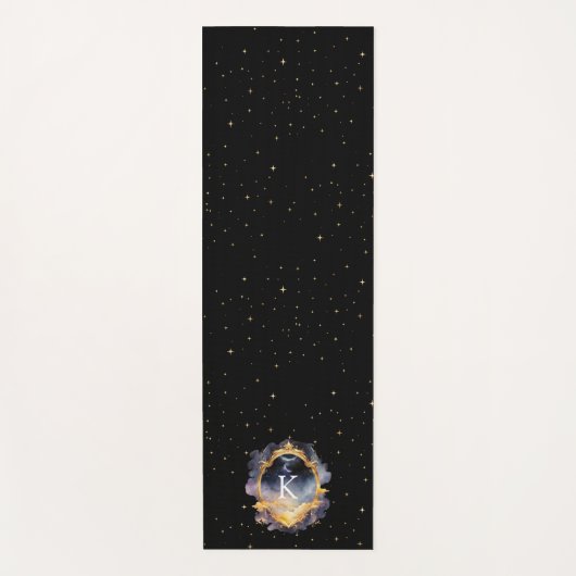 Mystiek hemels blauw goud yogamat (Voorkant)