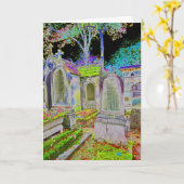 Mystiek kerkhof- Blank Kaart (Gele Bloem)