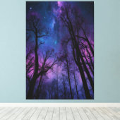 Mystiek Kosmisch Bos Canvas Muurkunst – Dromerig (Insitu (Houten vloer))