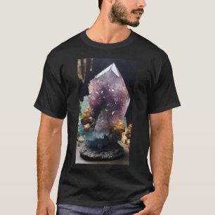 Mystiek kristal cluster t-shirt