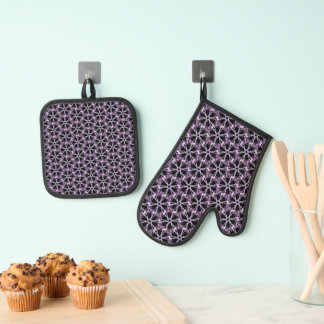 Mystiek Lavendelrooster Ovenwant & Pannenlap Set