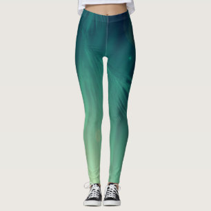mystiek lichtgroen abstract design kunst leggings