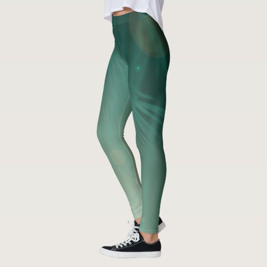 mystiek lichtgroen abstract design kunst leggings (Links)
