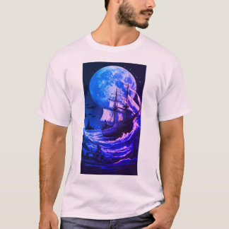 Mystiek Moonlit Zeeen Collectie: Zeemeermin en Sch T-shirt