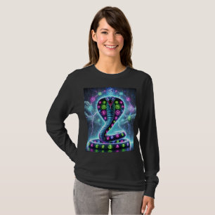Mystiek Neon Cobra T-shirt ontwerp.