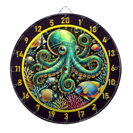 Mystiek Octopus Dartbord (Voorkant)