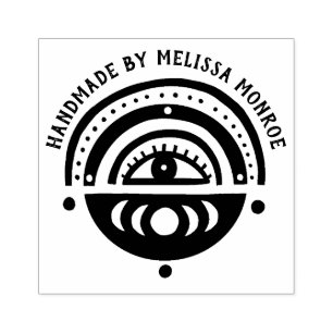 Mystiek Oog Boho Handgemaakt door Gepersonaliseerd Rubberstempel