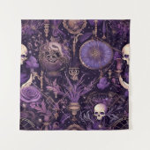 mystiek Paarse schedel tapestry Wandkleed (Voorkant)