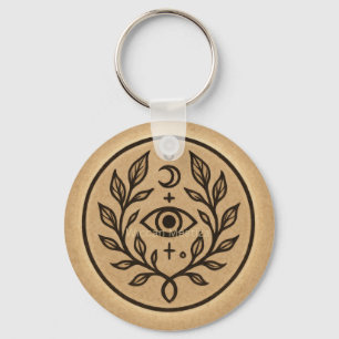 Mystiek Protectief Oog Maan Symbool Sleutelhanger