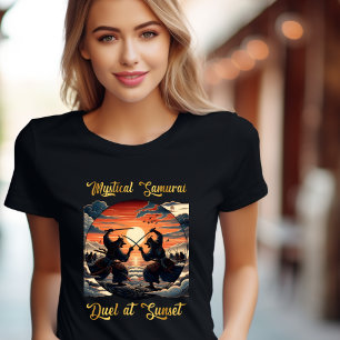Mystiek Samurai Duel in Sunset T-shirt
