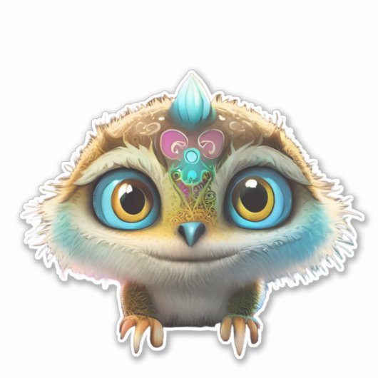 Mystiek schepselontwerp .1 sticker (Voorkant)