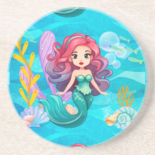 Mystiek sirene ontwerp zandsteen onderzetter (Voorkant)