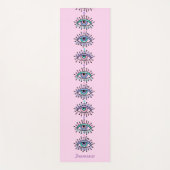 Mystiek Spiritueel Ogen Derde Oog Motief op Roze Yogamat (Voorkant)