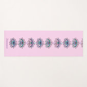 Mystiek Spiritueel Ogen Derde Oog Motief op Roze Yogamat (Voorkant (horizontaal))