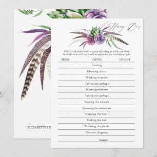 Mystiek Succulent Vrijgezellenfeest Game Kaart