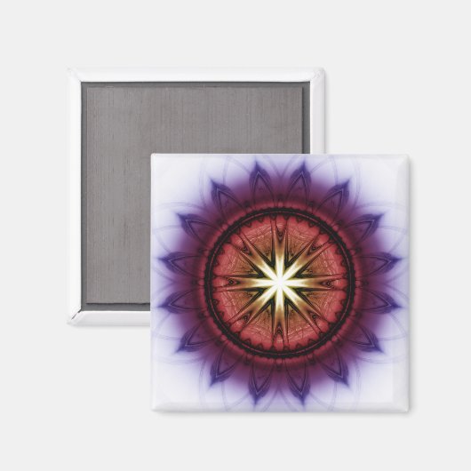 Mystiek symbolisch ornament magneet (Voorkant / Achterkant)