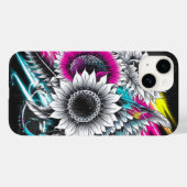Mystiek Tattoo Vibe Levendige Zonnebloemen Case-Mate iPhone Case (Achterkant (horizontaal))