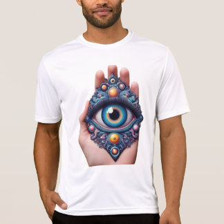 Mystiek Third Eye Hand Art t shirt ontwerp