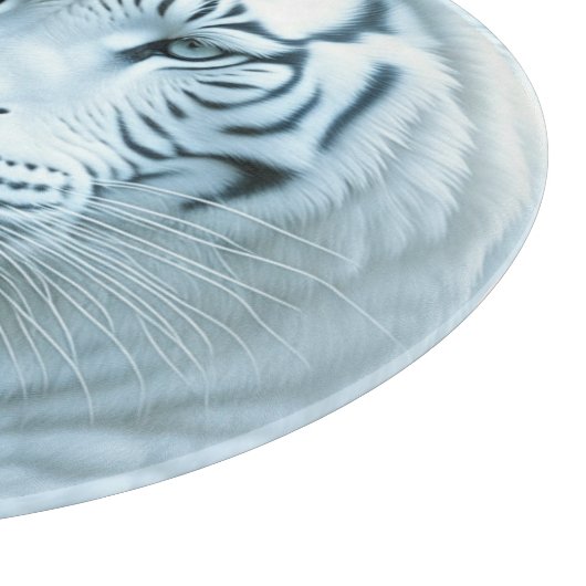 Mystiek Witte Tijger en Vrouw Magisch Snijplank (Hoek)