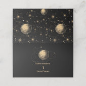 Mystiek Zwart Goud Celestial Galaxy Bruiloft (Buitenkant ongevouwen)