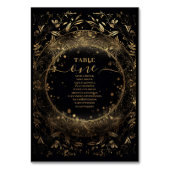 Mystiek Zwart Goud Hemelse Bruiloft Kaart (Voorkant)