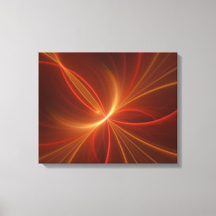 Mystieke Abstracte Fractal Art Moderne Warme Kleur Canvas Afdruk